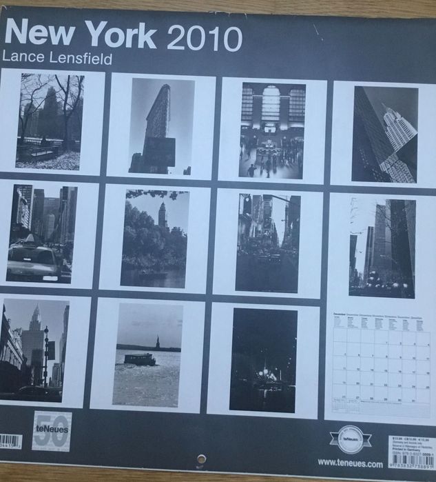 Kalendarz 2010 rok New York