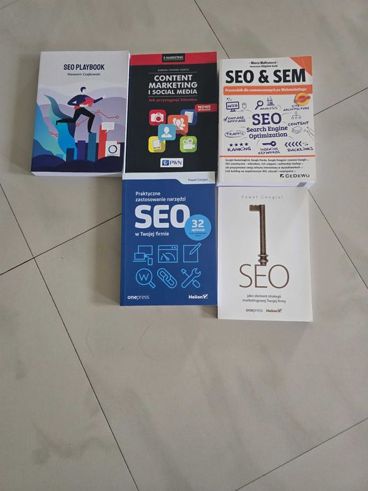Pakiet książek SEO, SEM, Content Marketing – stan idealny