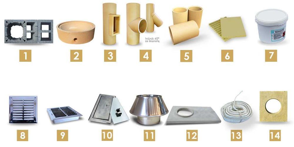 Komin Systemowy Ceramiczny SYSTEM IZOLOWANY 8 m BKU dostawa gratis