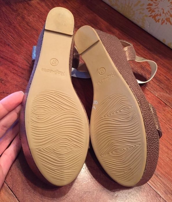 Sandałki złote na koturnach Tk&maxx r.37 Nowe