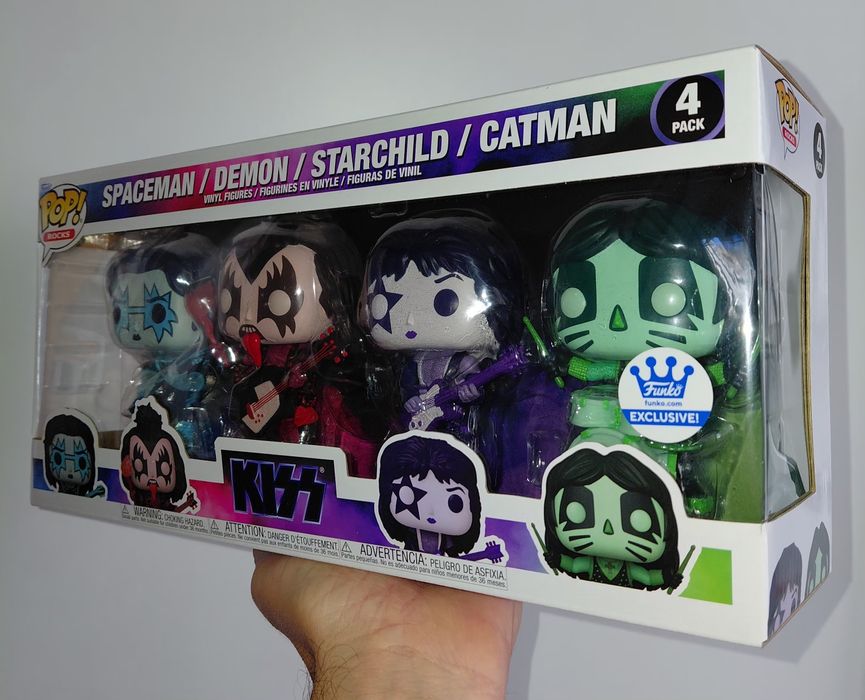Funko Rocks Kiss (Colour Spotlight) Exclusive 4 pack