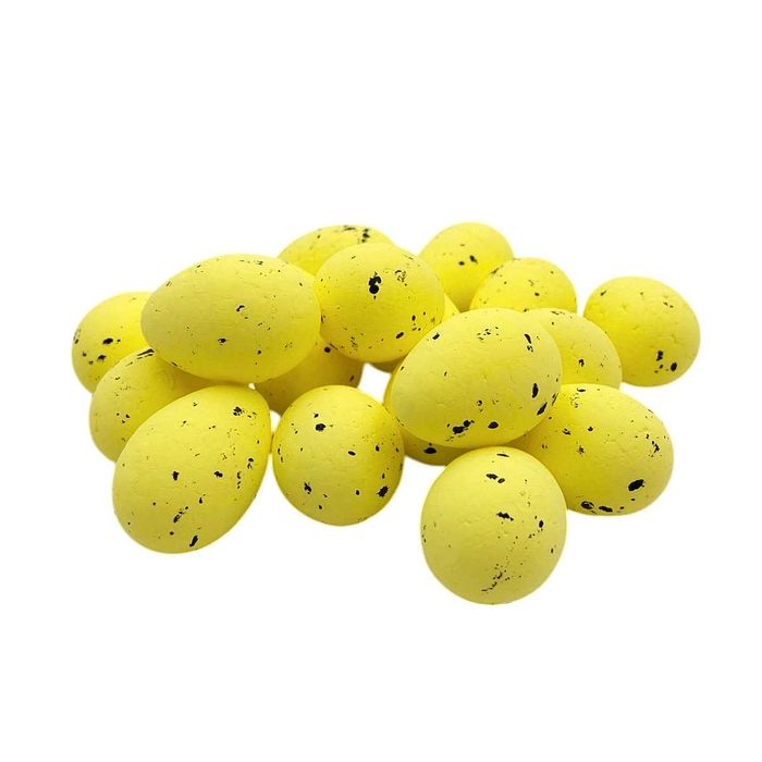 Jajka styropianowe nakrapiane żółte jajeczka do dekoracji stroików