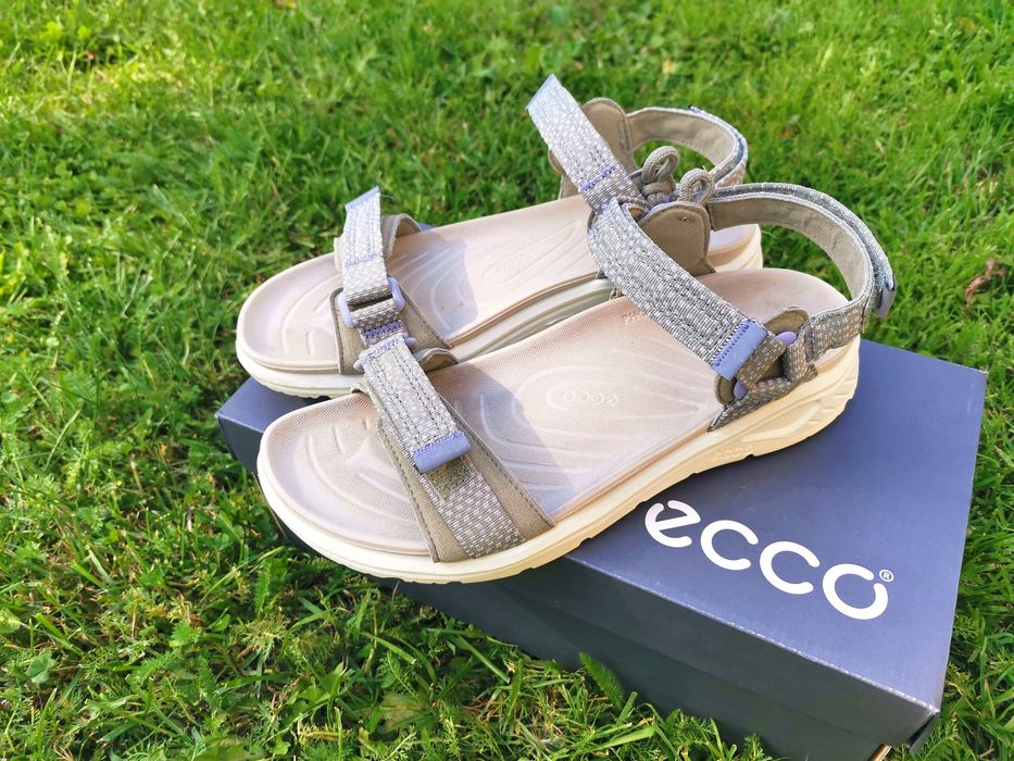 ECCO X-Trinsic W sandały damskie trekking sandałki 38 beż buty OKAZJA! Sportowe regulowane odblaski beż khaki