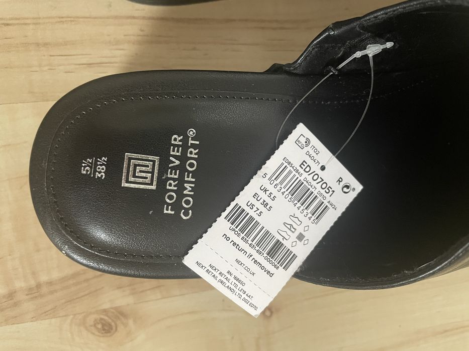 Chodaki drewniaki clogs czarne Next NEW