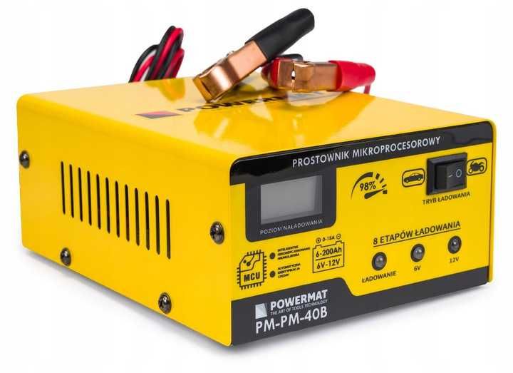 Prostownik MIKROPROCESOROWY Akumulatorowy 6V 12V PM-PM-40B PM0712