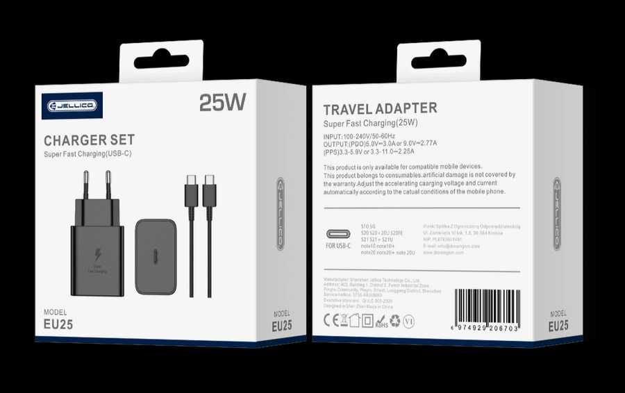 SZYBKA ŁADOWARKA 25W + KABEL USB-C Samsung A35 A36 A54 A55 A56 S24 S25