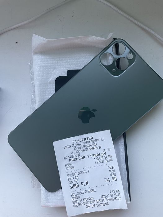 Klapka tylna Iphone 11 pro max green