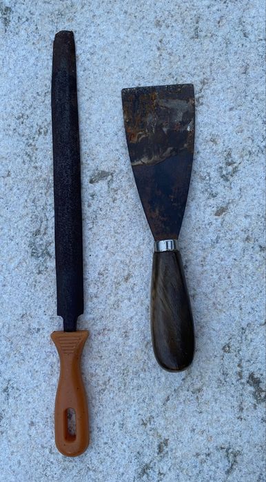 Conjunto de grosas e espátula