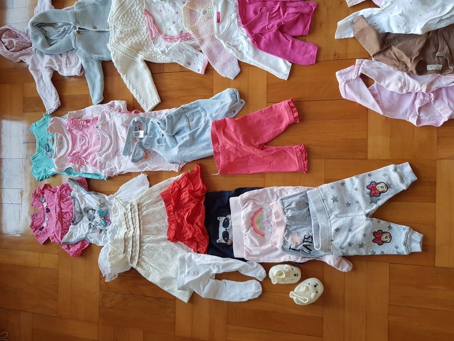 Ubranka dla dziewczynki 62 rozmiar do 68  duży zestaw