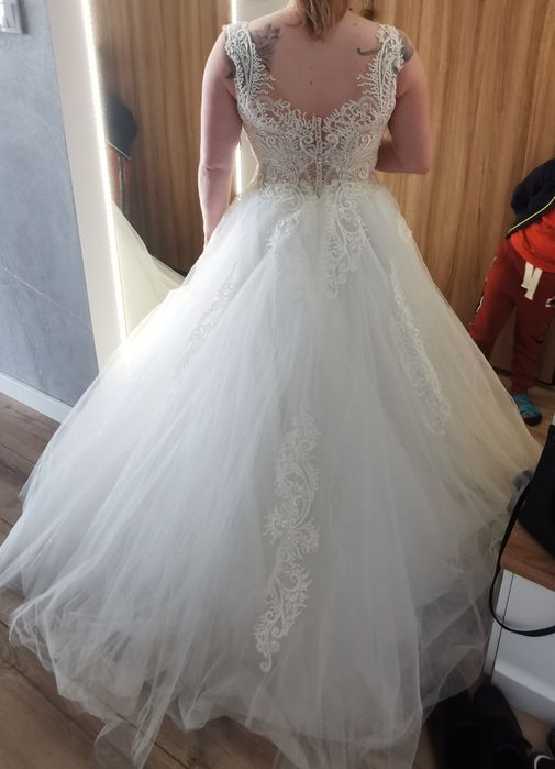 Suknia ślubna ms moda L/XL roz 42