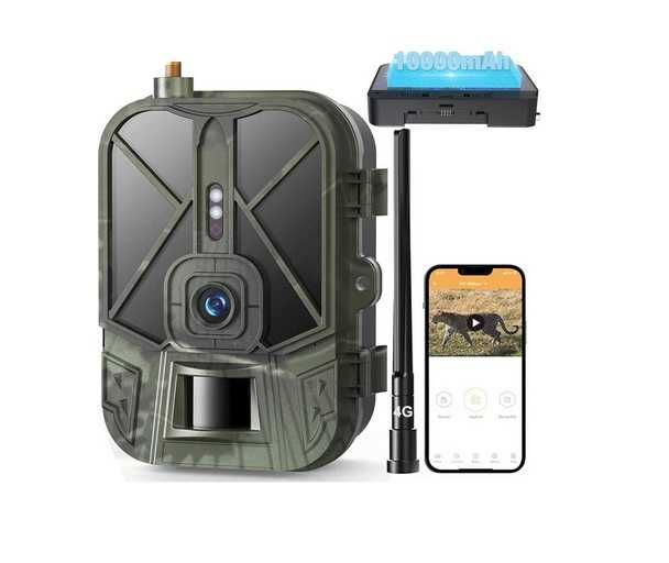Portable 4G PRO hunting camera with battery - Real-time image APP64354210729217120