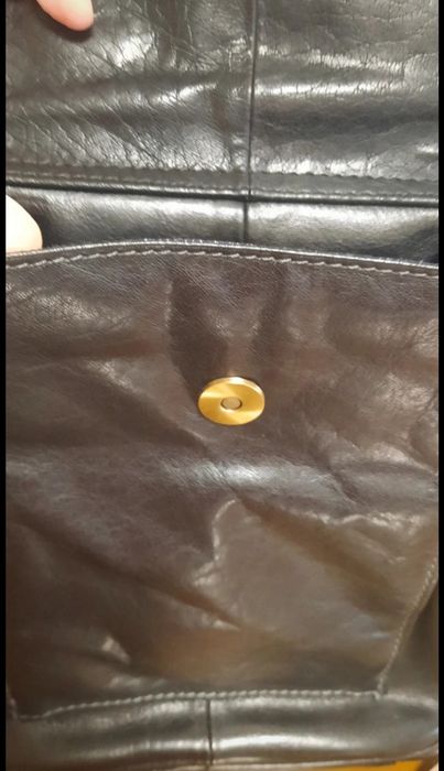 Bolsa tiracolo em pele legítima, masculina, 22x27