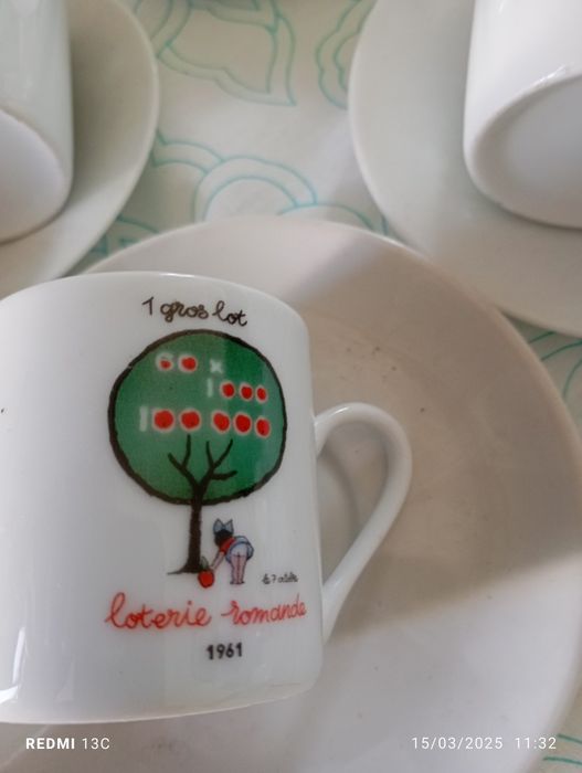 Conjunto de coleção de chávenas  de café francesa
