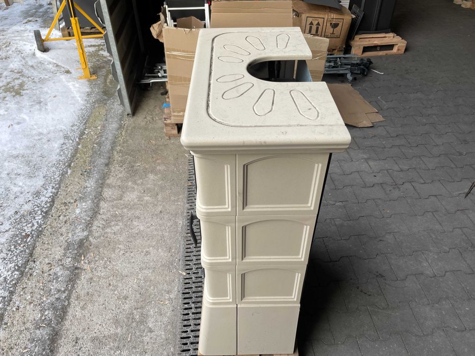 Piec kominek kaflowy wolnostojący koza ATOL 10kW cappuccino