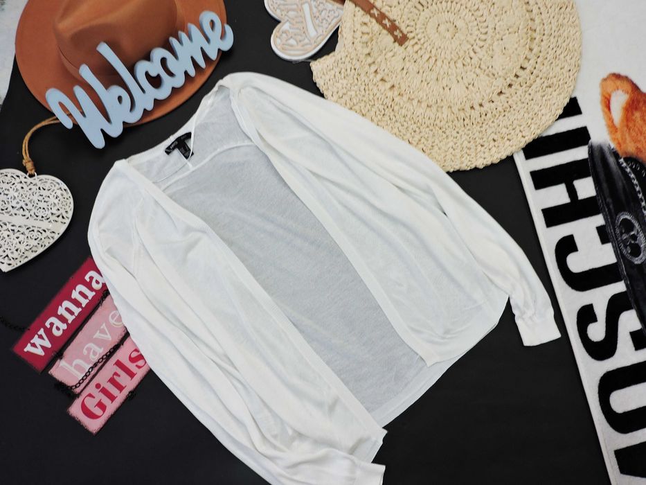 Mango Biały sweterek narzutka blezer S