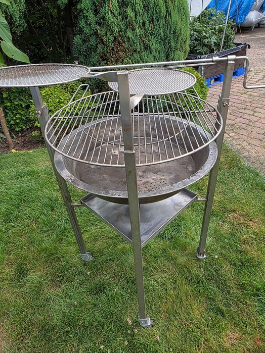 Grill gril rożen rożno ze stali nierdzewnej, solidny, okazja