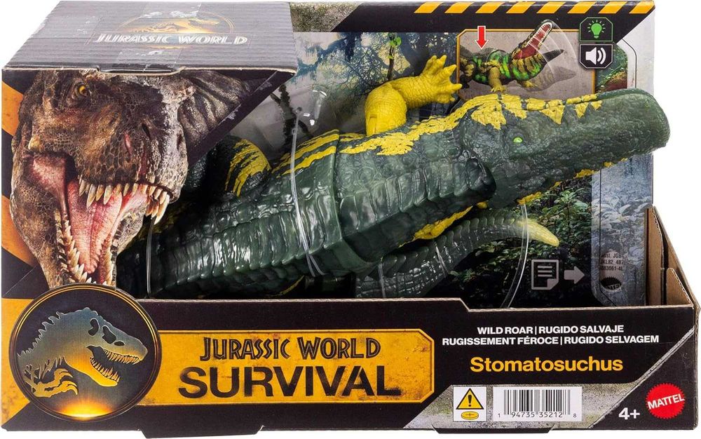 Динозавр Стоматозух зі світлом та звуком Світ Юрського Періоду Jurassic World Survival Wild Roar Stomatosuchus Dinosaur JKL82