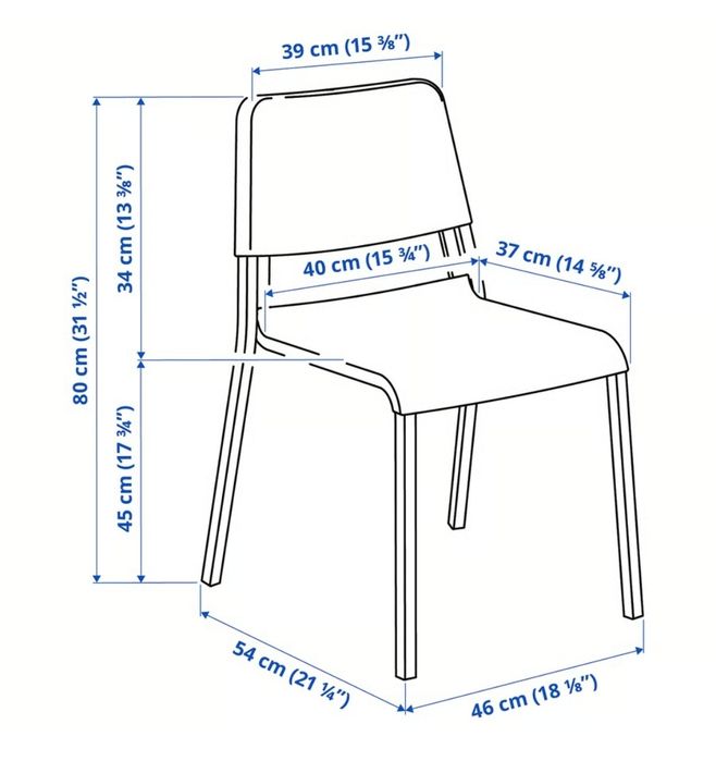 Mesa IKEA VIHALS + 6 cadeiras TEODORES - como novo