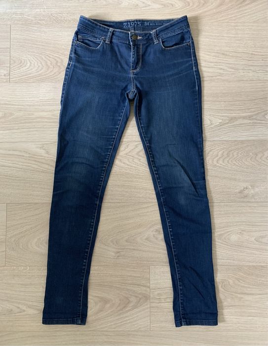 Dżinsy jeansy Zara basic mid rise skinny fit 34
