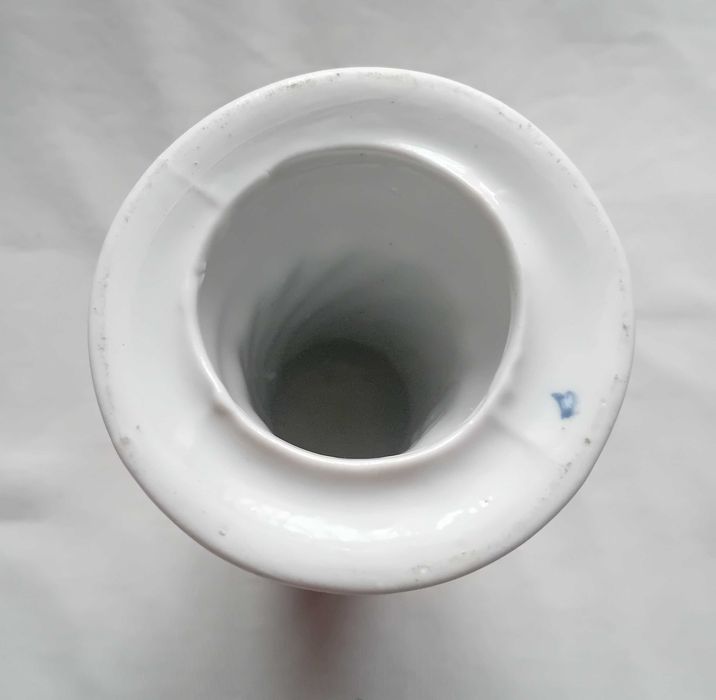 Ceramiczna osłonka doniczki z kolumną, ręcznie malowana. I poł. XX w.
