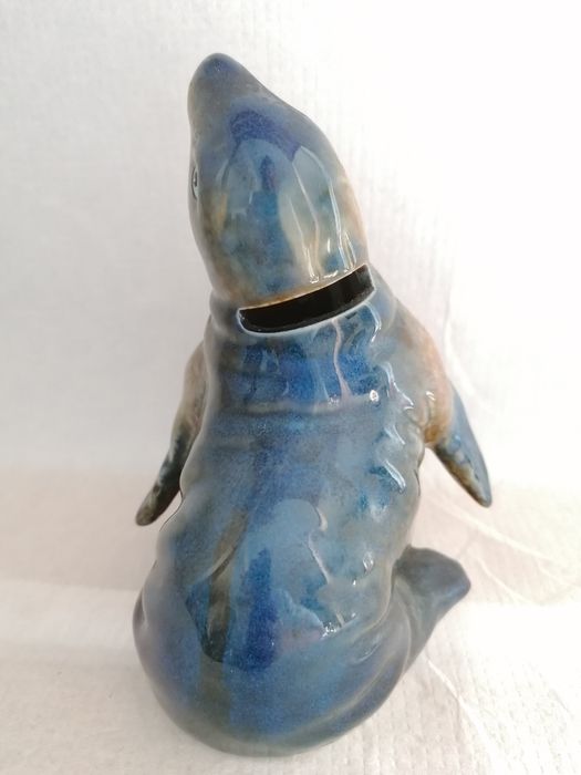 Śliczna ceramiczna skarbonka figurka foka