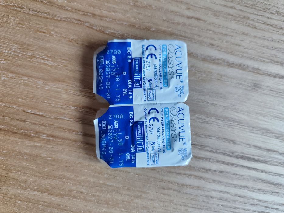 Acuvue Oasys for Astigmatism soczewki astygmatyzm  -1,5 / -1,75 / 170