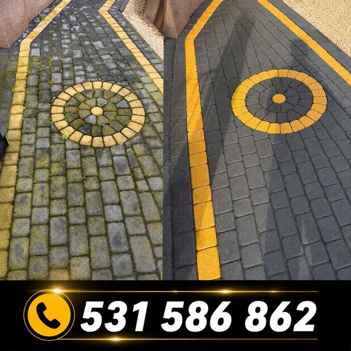 Mycie kostki brukowej, podjazdow, ogrodzeń