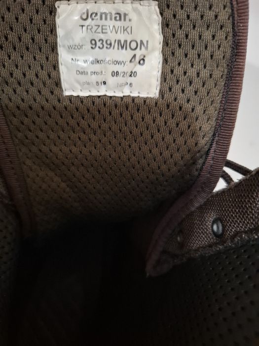 Buty Demar wojskowe letnie brązowe MON roz. 46.