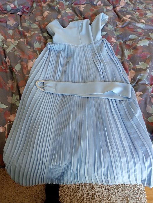 Vestido cerimónia azul bebê