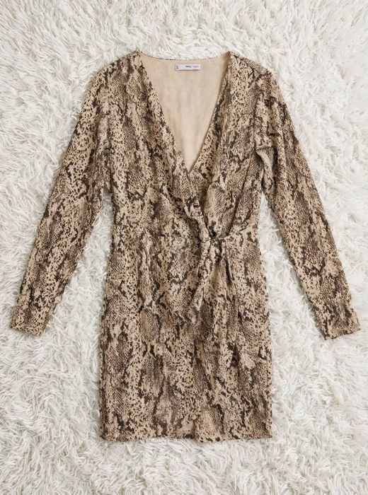 Vestido animal print xl mango negociável