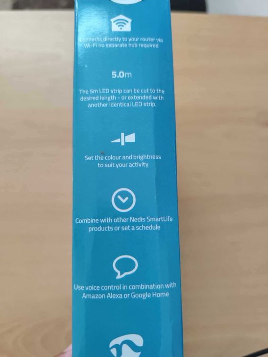 Fita LED (Cores e Branco) inteligente Nedis 5m (compatível c/ Tuya)