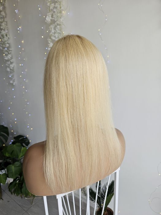 Mini topper tupet mono Lucy słoneczny blond z odrostem 50 cm
