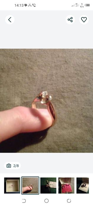 Кольцо серьги золотые с бриллиантами СССР качество