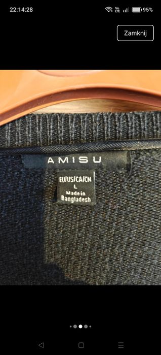 Czarny kardigan L, Amisu