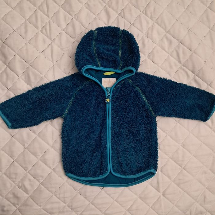 Ciepła gruba rozpinana bluza 74 cm Baby by Lindex