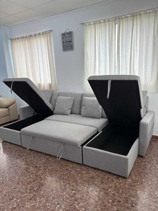 Sofa cama armazenamento duplo Novo Levamos a sua casa Envio gratis