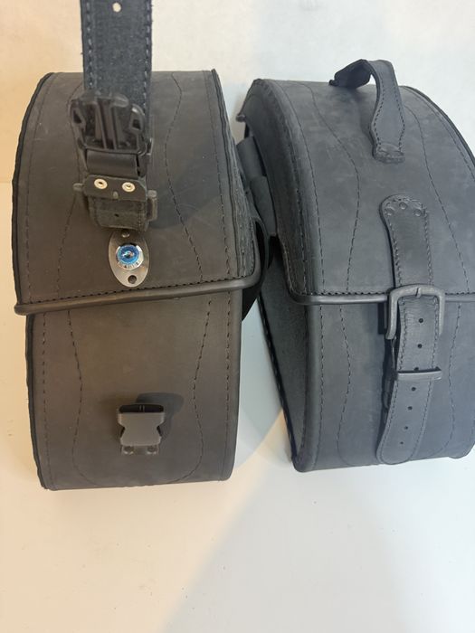 Motocyklowy Kufer+ sakwy czarny mat