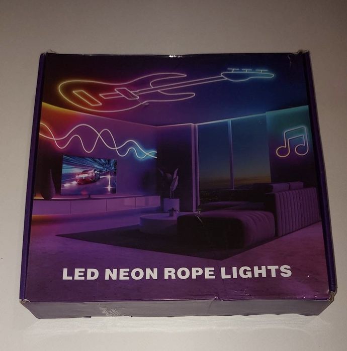 RGB LED Neon Rope Lights, неонова LED стрічка з пультом, комплект