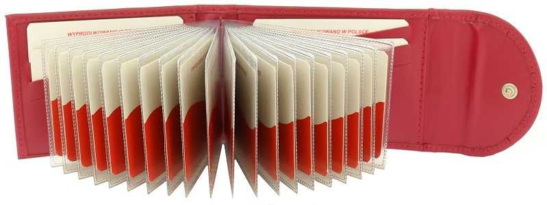 Skórzane etui na karty kredytowe dokumenty wizytówki chabrowe PL