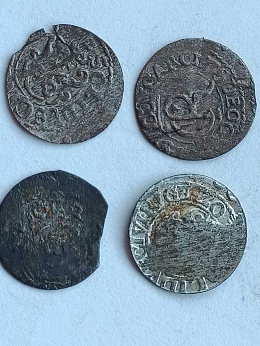 Szeląg Ryski Livonia ,Krystyna Waza rzadki oryginał Srebro