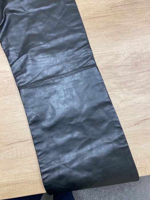 Super spodnie skórzane męskie czarne 38