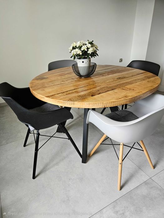 Stół okrągły- drewno mango