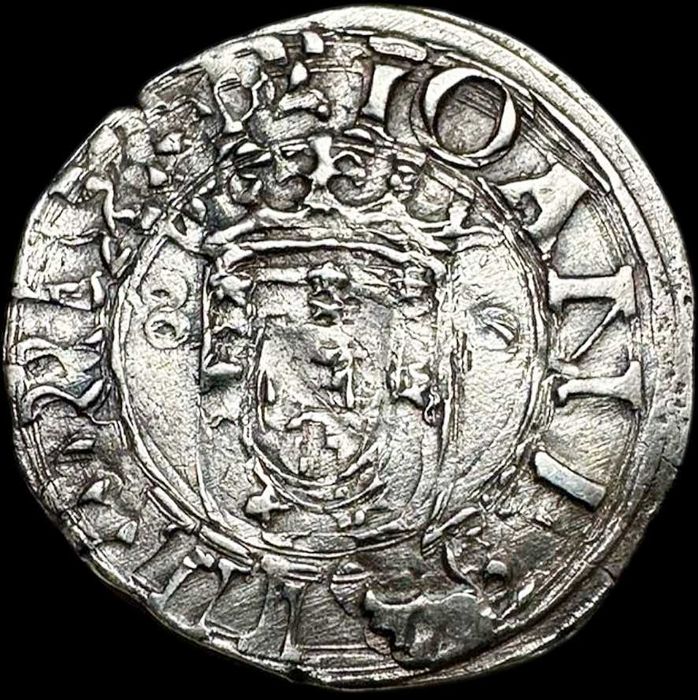 Vintém - D. João III (1521-1557) - Prata - "L-R" - Lisboa (Escassa)