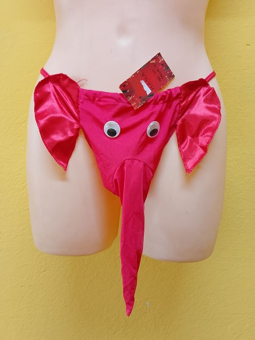 Stringi męskie czerwone  słonik plus gratis