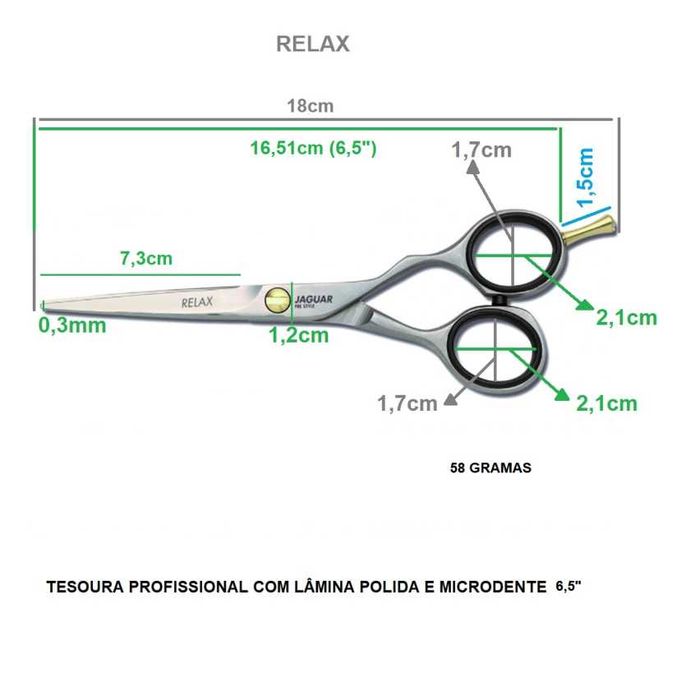 Tesoura Jaguar Profissional Pre Stylle Relax 6,5 - Nova e Profissional