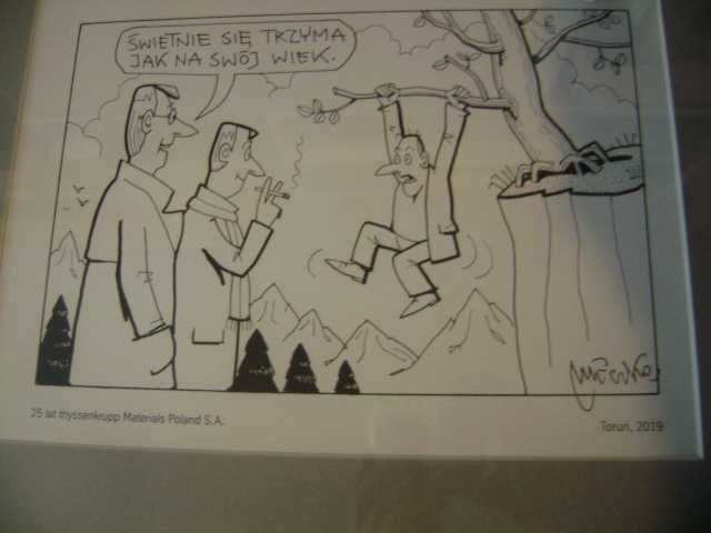 Starocie z PRL - Obraz Andrzeja Mleczki = na prezent urodzinowy TANIO