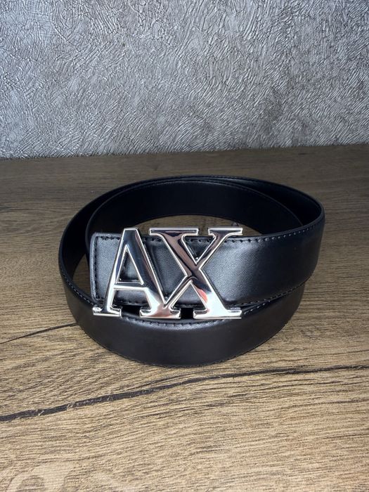 Ремінь Armani Exchange чоловічий Пояс Армані Ексчендж Чорний армани