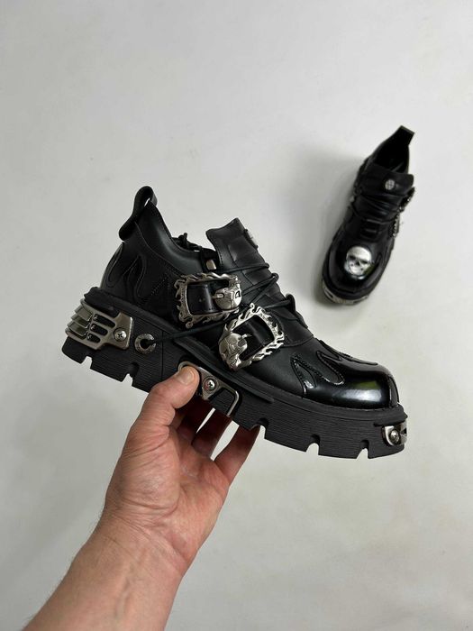 New Rock tank reactor boots black черевики чорні ботинки черные