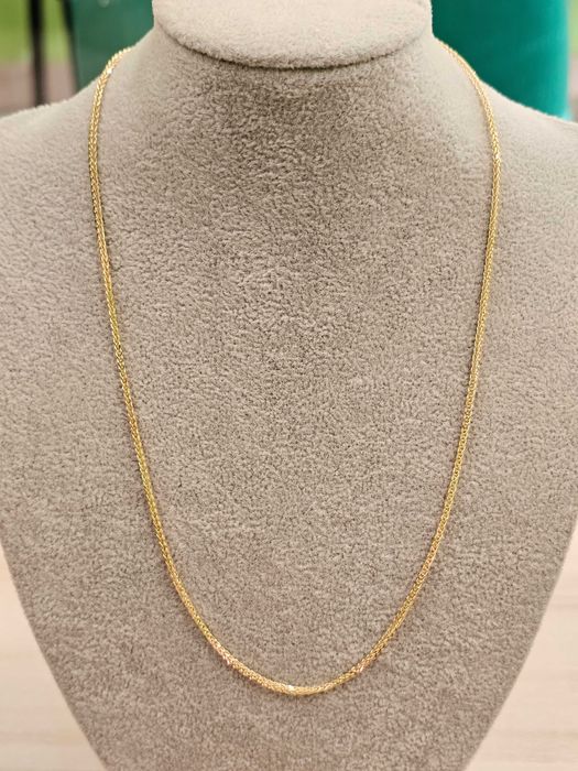 Złoty łańcuszek lisi ogon krótki 45 cm PR 585