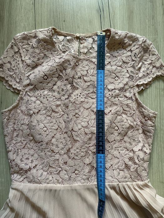 Sukienka plisowana, koronka H&M r. xxs